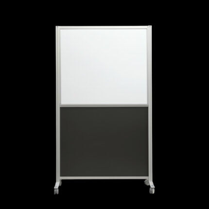 Whiteboardwand HxB202x130cm wit 1-zijdig op wielen
