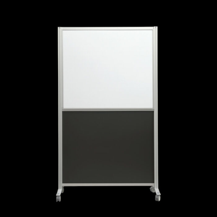 Whiteboardwand HxB202x130cm wit 1-zijdig op wielen