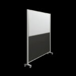 Whiteboardwand HxB202x130cm wit 1-zijdig op wielen