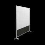 Whiteboardwand HxB202x130cm wit 1-zijdig op wielen