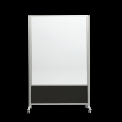 Whiteboardwand HxB202x130cm wit 2-zijdig op wielen