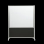 Whiteboardwand HxB202x160cm wit 1-zijdig op wielen