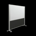 Whiteboardwand HxB202x160cm wit 1-zijdig op wielen