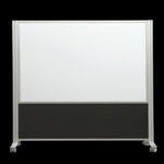 Whiteboardwand HxB202x220cm wit 1-zijdig op wielen