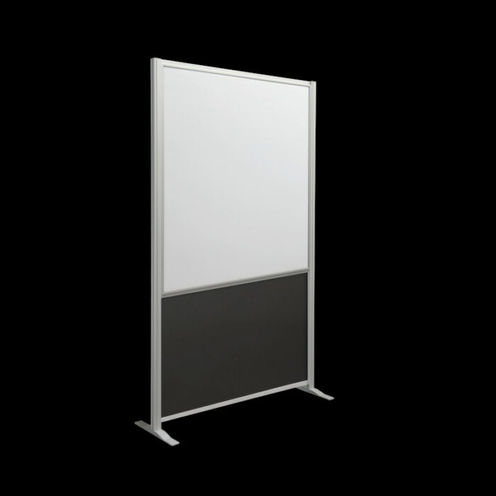 Whiteboardwand HxB195x100cm wit 1-zijdig op voeten