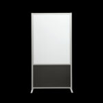 Whiteboardwand HxB195x100cm wit 2-zijdig op voeten