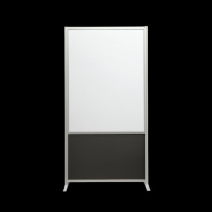 Whiteboardwand HxB195x100cm wit 2-zijdig op voeten