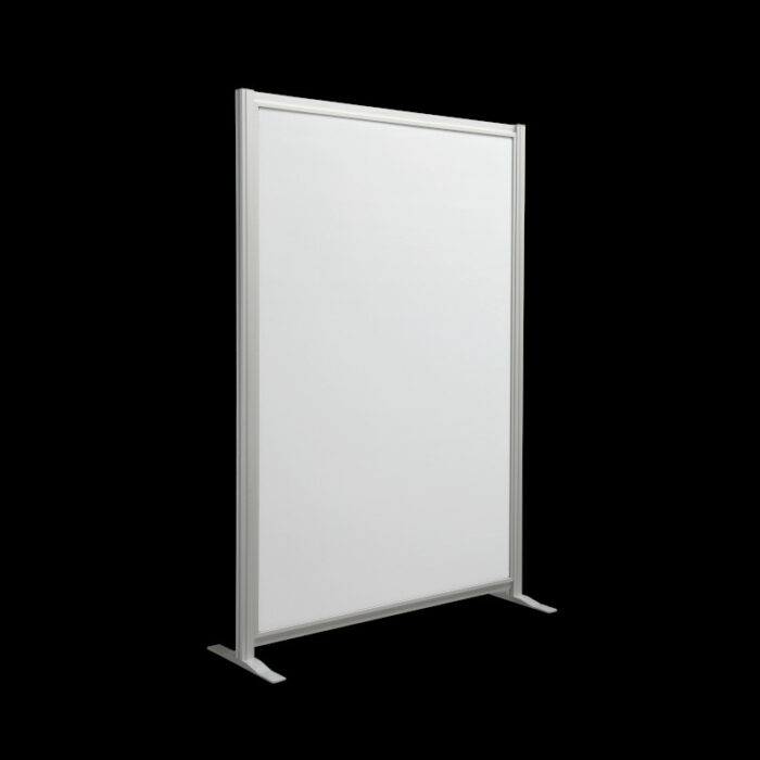Whiteboardwand HxB195x130cm wit 1-zijdig op voeten
