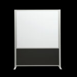 Whiteboardwand HxB195x160cm wit 2-zijdig op voeten