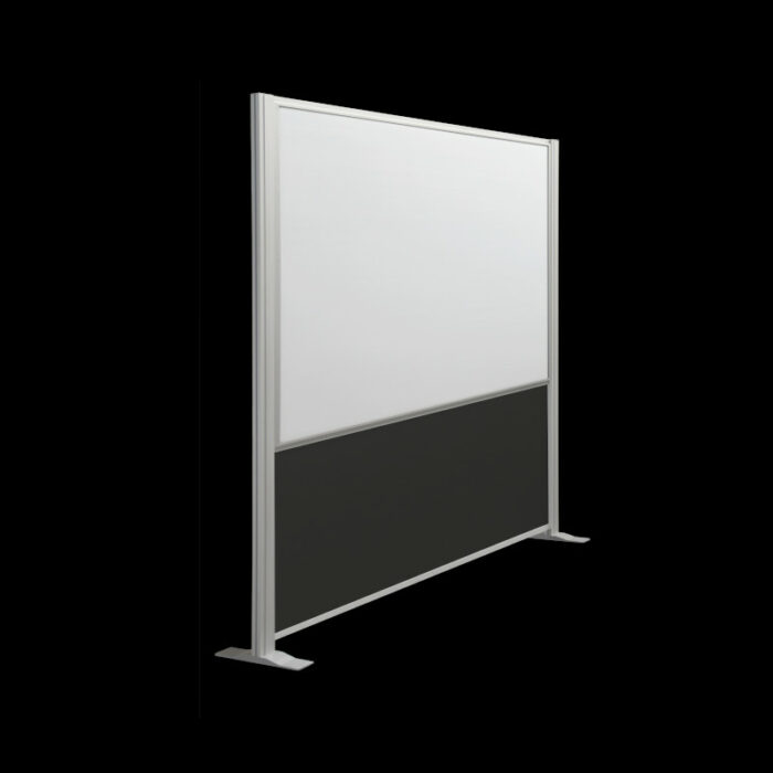 Whiteboardwand HxB195x160cm wit 2-zijdig op voeten