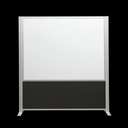 Whiteboardwand HxB195x190cm wit 1-zijdig op voeten
