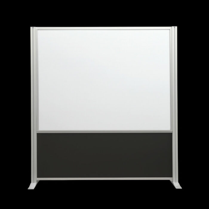 Whiteboardwand HxB195x190cm wit 1-zijdig op voeten