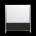 Whiteboardwand HxB195x190cm wit 2-zijdig op voeten