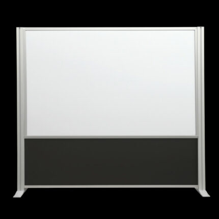 Whiteboardwand HxB195x220cm wit 1-zijdig op voeten