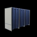 Pashokje demontabel wit en 2x aanbouw onderbouw HxBxD200x300x100cm CBX