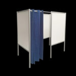 Pashokje 2x1m wit HxBxD200x200x100cm CBX Paskamer kleedhok