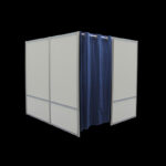 Pashokje 2x2m wit met onderbouw HxBxD200x200x200cm FLX