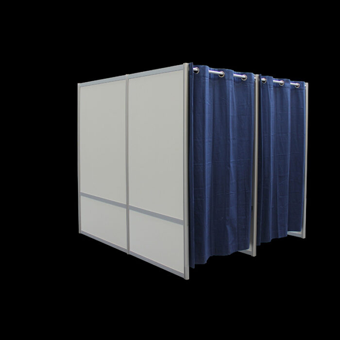 Pashokjes 4 stuks wit met onderbouw HxBxD200x200x200cm CBX ruggelings