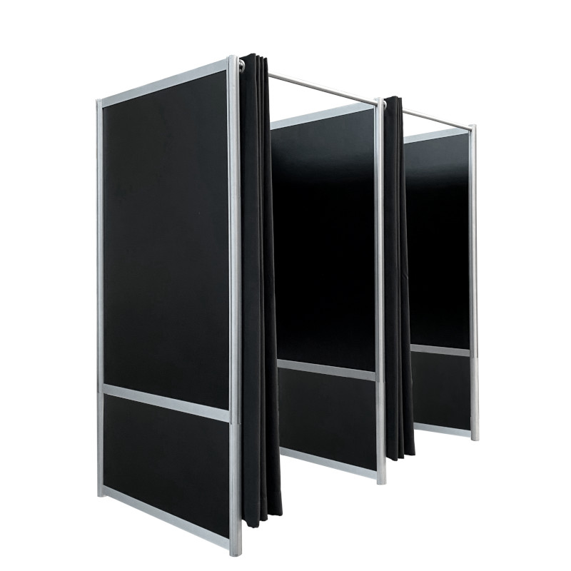 Pashokje demontabel zwart aanbouw onderbouw HxBxD200x100x100cm CBX - Afbeelding 2