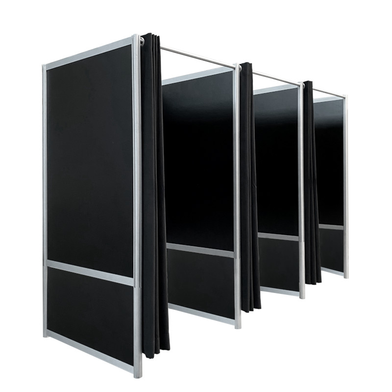 Pashokje zwart en 2x aanbouw onderbouw HxBxD200x300x100cm FLX