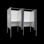Stemhokjes demontabel 2 op een rij wit HxBxD200x200x100cm CBX