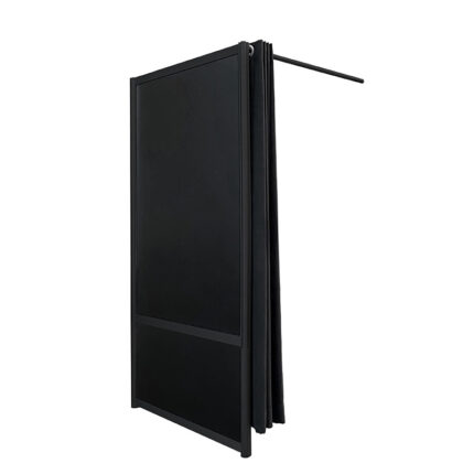 Pashokje demontabel volledig zwart aanbouw onderbouw HxBxD200x100x100cm FLX
