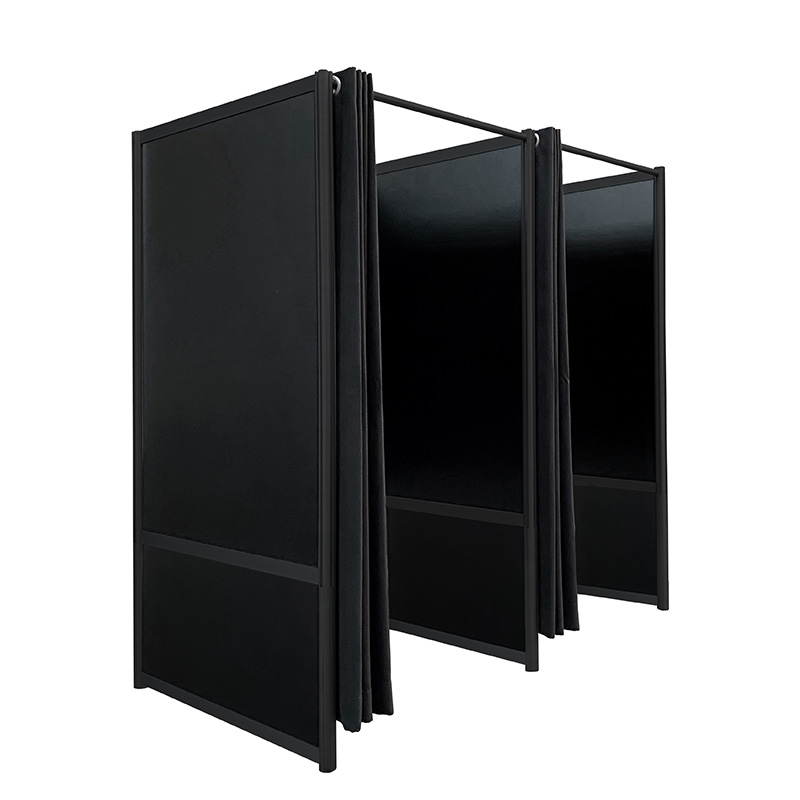 Pashokje demontabel volledig zwart aanbouw onderbouw HxBxD200x100x100cm FLX - Afbeelding 2