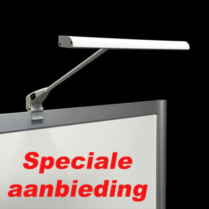 LED spot wit 17W staaf 3000K om boven op een wand te plaatsen om werken, schilderijen, foto's etc goed aan te lichten tijdens een expositie of tentoonstelling. Speciale aanbieding!