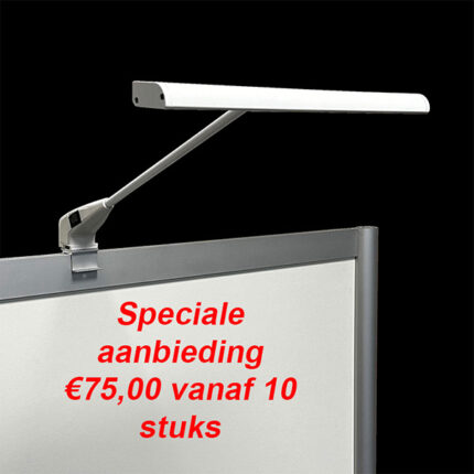 LED spot wit 17W staaf 3000K om boven op een wand te plaatsen om werken, schilderijen, foto's etc goed aan te lichten tijdens een expositie of tentoonstelling. Speciale aanbieding!