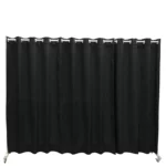 Pipe-and-drapewand HxB197x301cm zwart op wielen - Afbeelding 2