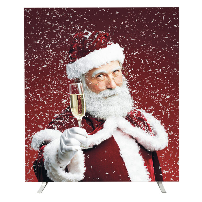 Themawand kerstman eenzijdig op voeten
