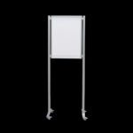 Posterwand HxB208x75cm met 2x A1 kliklijst 2-zijdig op wielen