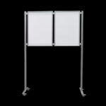 Posterwand HxB208x145cm met 2x2 A1 kliklijst 2-zijdig op wielen