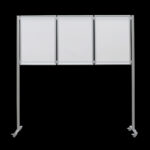 Posterwand HxB208x203cm met 2x3 A1 kliklijst 2-zijdig op wielen