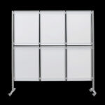 Posterwand HxB259x301cm met 6x A0 kliklijst 1-zijdig op wielen