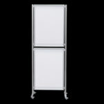 Posterwand HxB259x104cm met 4x A0 kliklijst 2-zijdig op wielen