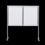 Posterwand HxB208x202cm met 4x A0 kliklijst 2-zijdig op wielen