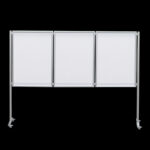 Posterwand HxB208x301cm met 6x A0 kliklijst 2-zijdig op wielen