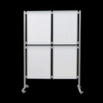 Posterwand HxB259x202cm met 8x A0 kliklijst 2-zijdig op wielen