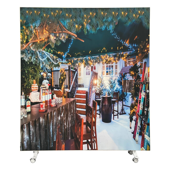 Themawand apresski eenzijdig op wielen
