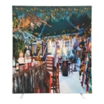 Themawand apresski HxB228x193cm 1-zijdig op voeten, volledig demontabel