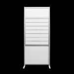 Winkelwand slatwall HxB240x104cm wit op voeten