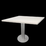 Statafel wit H=76cm, blad 93x64cm