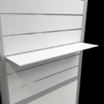 Slatwallschap wit 90,6x23x0,8cm in alu profiel