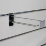 Slatwall blisterhaak L=20cm met prijsrail