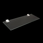 Slatwall glasschap 795x250x8mm in 2 korte slatwall strips