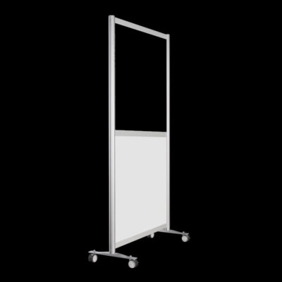 110100_Wand_half_wit_half_gehardglas_HxB197x104_op_wielen
