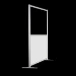 Glaswand glas en onderpaneel HxB190x145cm op voeten