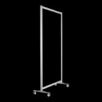 Glaswand HxB197x104cm gehard glas op wielen