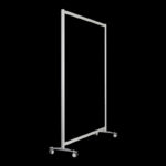 Glaswand HxB197x145cm gehard glas op wielen